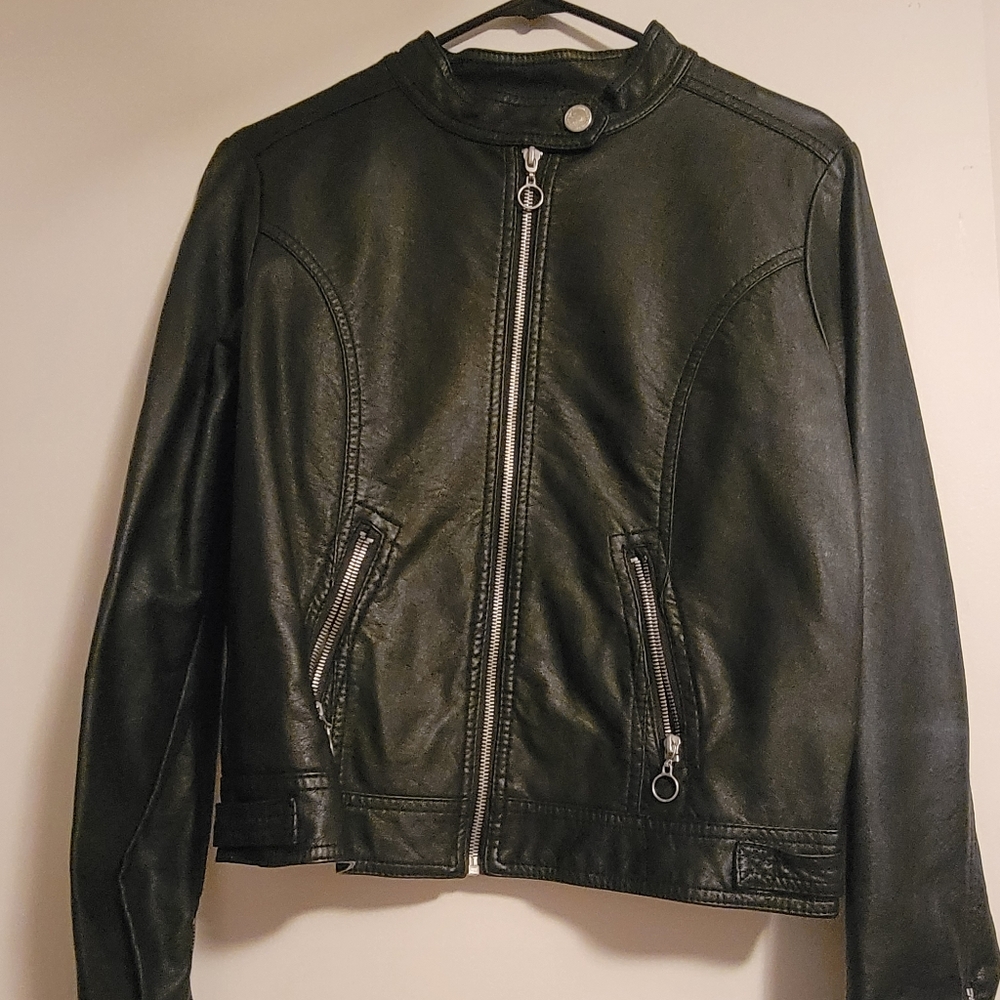 Kohls Jou Jou black faux leather jacket